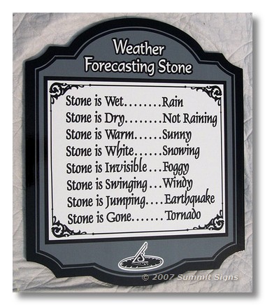 Weather Forecasting Stone